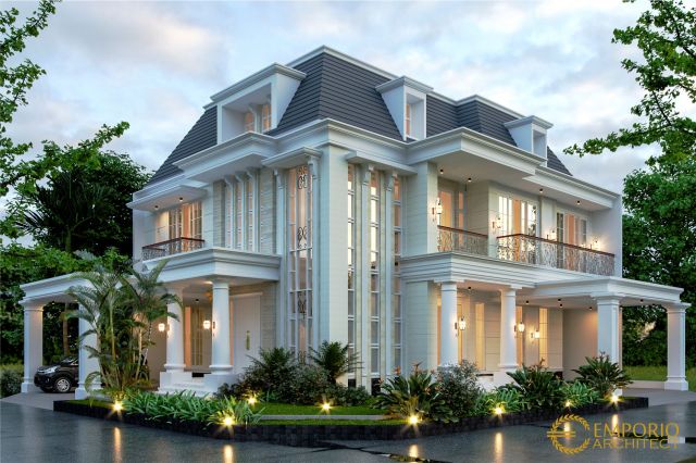 Desain Rumah Classic 2.5 Lantai Bapak Anas di Banten