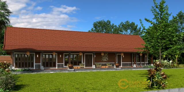 Desain Tampak Depan 3 Rumah Unik 1 Lantai Ibu Linda di Banyuwangi, Jawa Timur