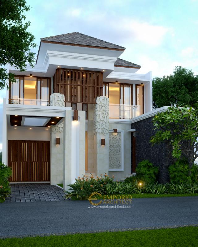 Desain Rumah Villa Bali 2 Lantai Beverly Park Type C2 di  Batam