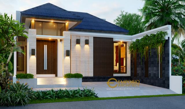 Gambar 1 Desain Rumah Villa Bali 1 Lantai Bapak Bagus di  Bekasi