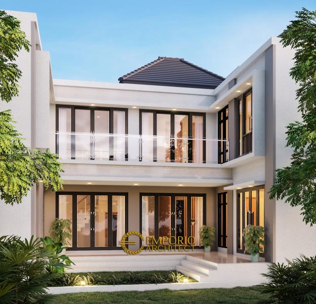 Desain Tampak Belakang Rumah Modern 2 Lantai Ibu Sandra di Bekasi