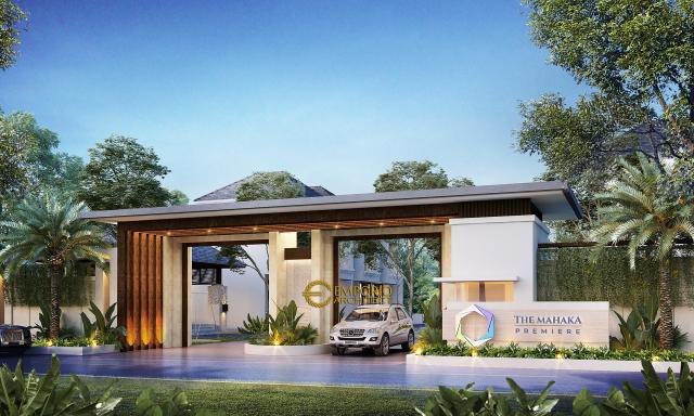 Desain Exterior 2 Villa Bali 2 Lantai The Mahaka Premiere di Bekasi