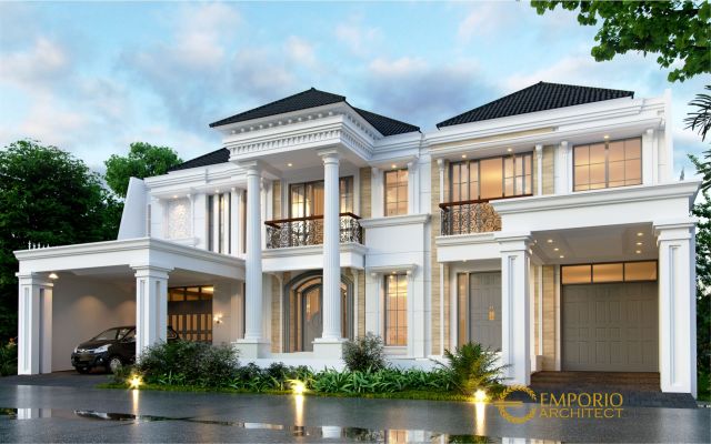 Desain Rumah Classic 2 Lantai Bapak Tri di Bekasi, Jawa Barat