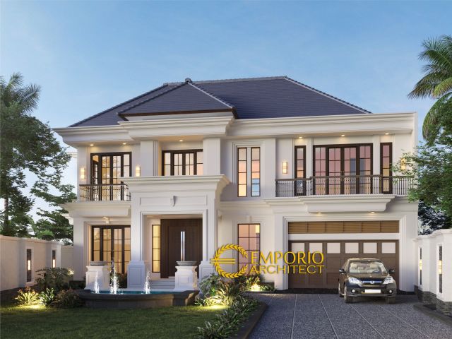 Desain Rumah Classic 2 Lantai Ibu Betty di Bengkulu