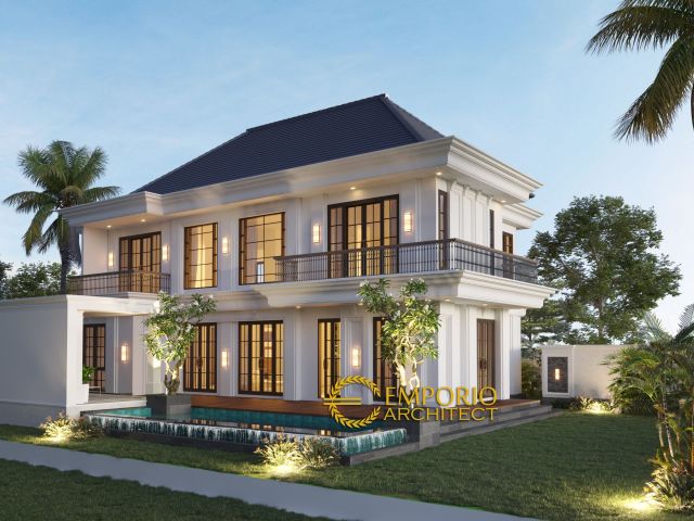 Desain Rumah Classic 2 Lantai Ibu Betty di Bengkulu