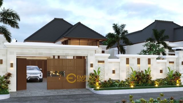 Desain Rumah Villa Bali 1 Lantai Ibu dr. Tunjung di Bengkulu