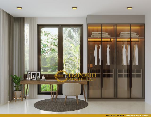 Desain Walk In Closet Rumah Villa Bali 2 Lantai Bapak Fauzal di Bireuen, Aceh