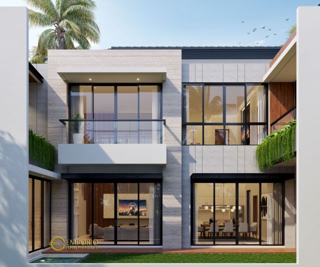 Gambar 3 Desain Rumah Modern 2.5 Lantai Ibu Jeanette di  Bogor, Jawa Barat