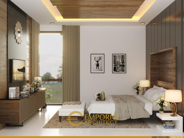 Desain Kamar Tidur Utama Rumah Modern 2 Lantai Ibu Kiki di Bogor, Jawa Barat