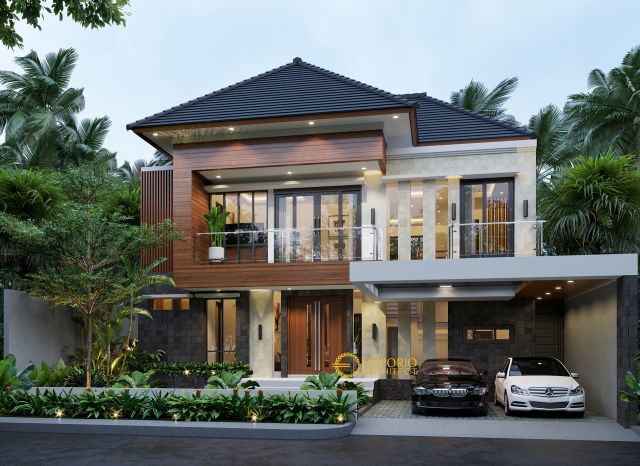 Desain Rumah Modern 2 Lantai Bapak Yadi di Bontang, Kalimantan Timur