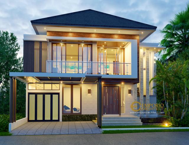 Desain Rumah Modern 2 Lantai Ibu Andika di  BSD, Tangerang Selatan, Banten