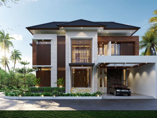 Desain Rumah Modern 2.5 Lantai Bapak Khoiri di Cibubur, Bekasi