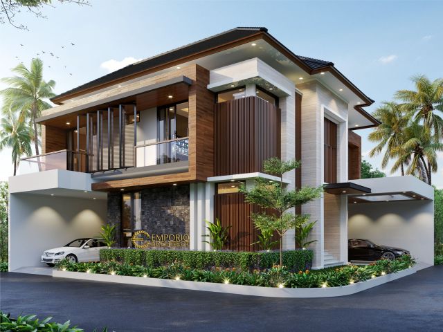 Desain Rumah Modern 2.5 Lantai Bapak Khoiri di Cibubur, Bekasi