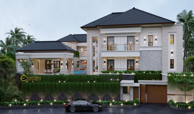 Gambar 2 Desain Rumah Classic 2 Lantai Ibu Diana di  Cibubur, Jakarta Timur