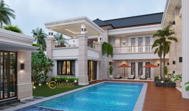 Gambar 3 Desain Rumah Classic 2 Lantai Ibu Diana di  Cibubur, Jakarta Timur