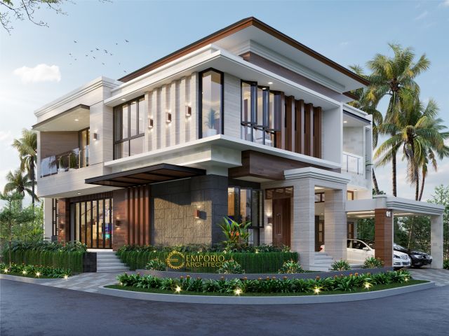 Desain Rumah Villa Bali 2.5 Lantai Bapak ARF di Cibubur, Jakarta Timur