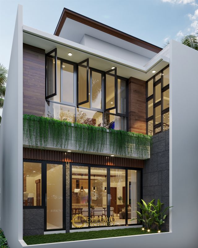 Desain Rumah Villa Bali 2.5 Lantai Bapak ARF di Cibubur, Jakarta Timur