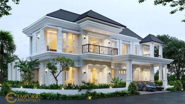 Desain Rumah Classic 2 Lantai Bapak Suherman di Cibubur, Jakarta Timur