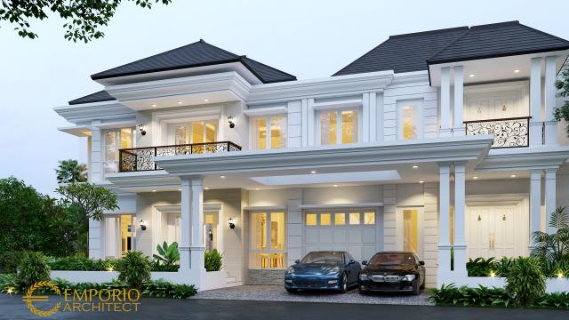 Desain Rumah Classic 2 Lantai Bapak Suherman di Cibubur, Jakarta Timur