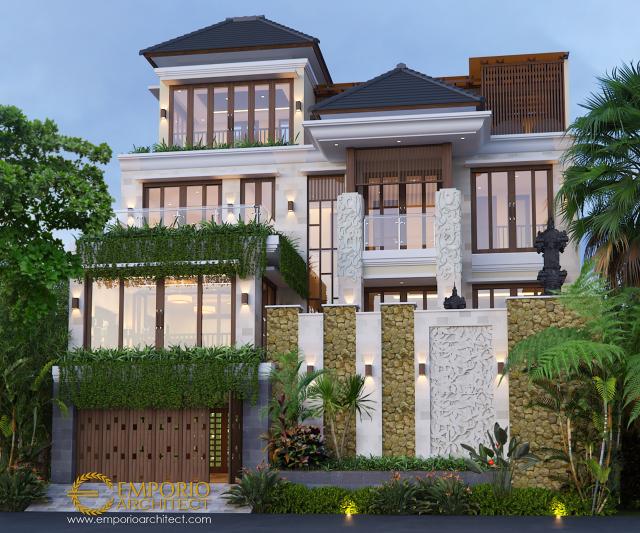 Gambar 1 Desain Rumah Villa Bali 4 Lantai Bapak Gede di  Denpasar, Bali