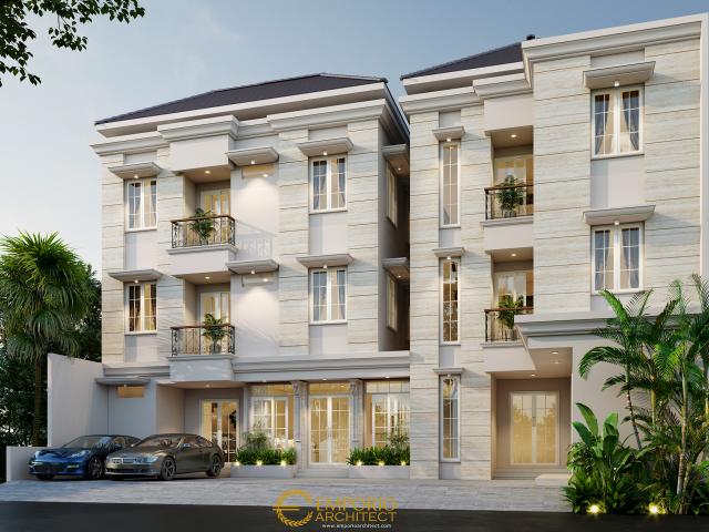 Desain Exterior Kost Classic 3 Lantai Ibu Lusi di Depok