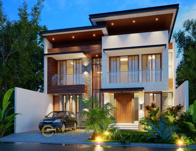 Desain Rumah Modern 2 Lantai Bapak Iskandar di Depok, Jawa Barat