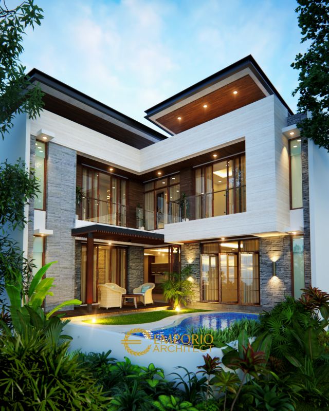 Desain Rumah Modern 2 Lantai Bapak Iskandar di Depok, Jawa Barat