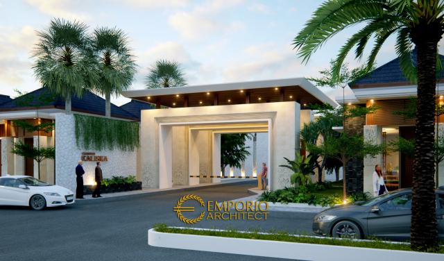 Desain Exterior 4 Cluster Villa Bali 1 Lantai Kaliska di Karawang, Jawa Barat