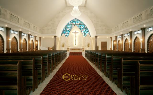 Desain Interior 1 Gereja Modern 1 Lantai Capela Curacao De Jesus di Timor Leste