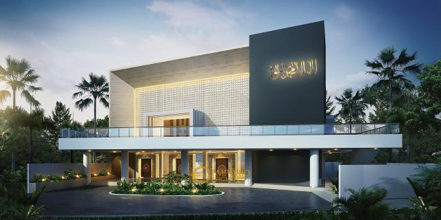 Gambar 2 Desain Masjid Lippo Village Style Modern 3 Lantai di  Karawaci, Tangerang