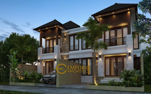 Gambar 1 Desain Perumahan Villa Bali 2 Lantai Type 60 dan 90 di  Sempidi, Badung, Bali