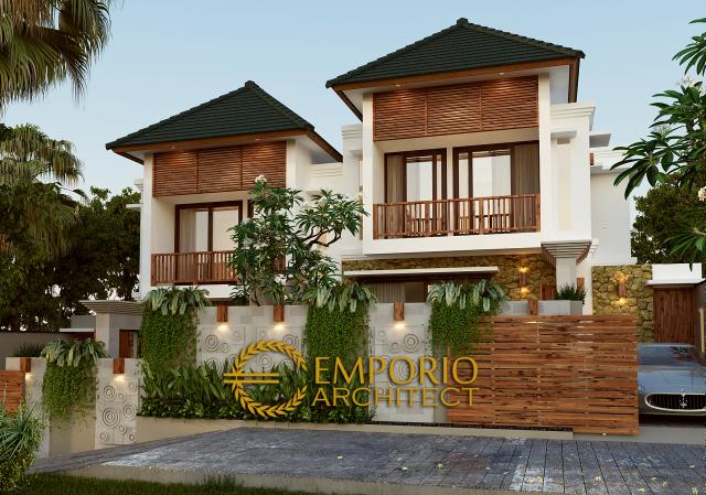 Gambar 1 Desain Perumahan Villa Bali 2 Lantai Ibu Ratna di  Saba Beach, Gianyar, Bali