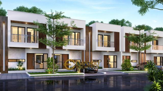 Desain Exterior 7 Perumahan Modern 2 Lantai Green Bamboo Terrace di Tajur, Bogor, Jawa Barat