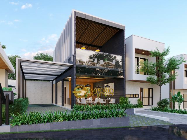 Desain Exterior 8 Perumahan Modern 2 Lantai Green Bamboo Terrace di Tajur, Bogor, Jawa Barat