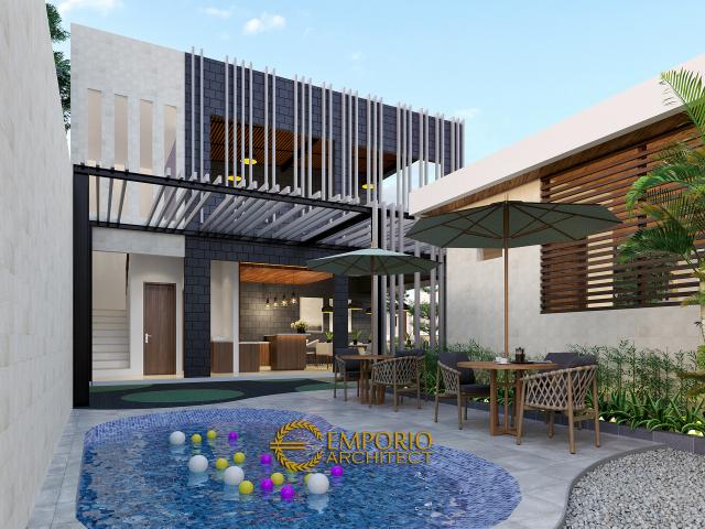 Desain Exterior 9 Perumahan Modern 2 Lantai Green Bamboo Terrace di Tajur, Bogor, Jawa Barat