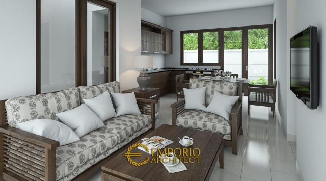 Desain Interior 7 Perumahan Lippo Style Villa Bali 1 Lantai di Carita, Banten