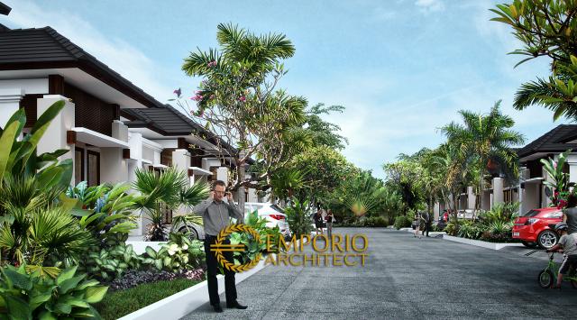 Desain Exterior 1 Perumahan Lippo Style Villa Bali 1 Lantai di Carita, Banten