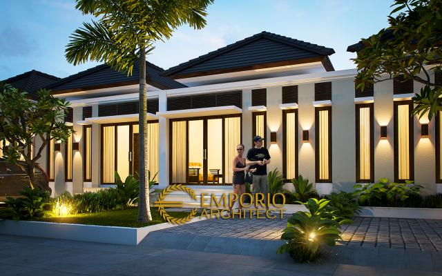 Desain Exterior 2 Perumahan Lippo Style Villa Bali 1 Lantai di Carita, Banten