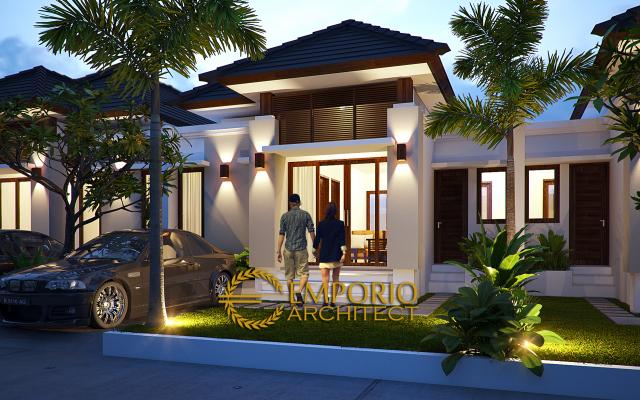 Desain Exterior 4 Perumahan Lippo Style Villa Bali 1 Lantai di Carita, Banten