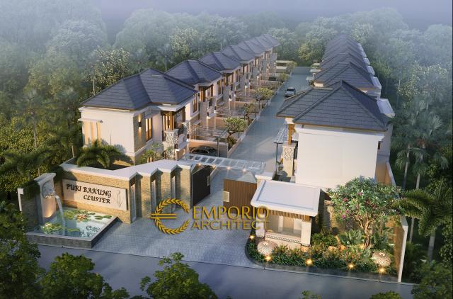 Desain Exterior 1 Puri Bakung Cluster Style Villa Bali 2 Lantai di Ungasan, Kuta Selatan