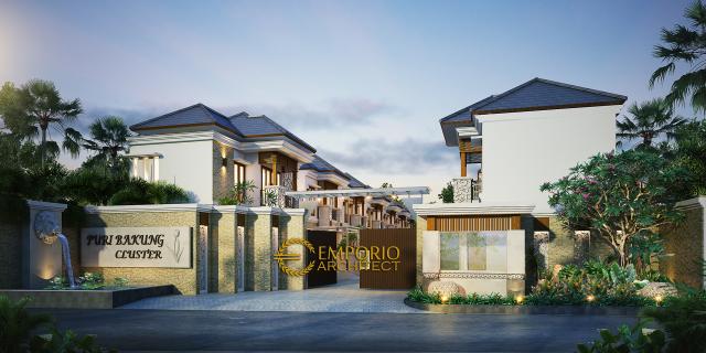 Desain Exterior 2 Puri Bakung Cluster Style Villa Bali 2 Lantai di Ungasan, Kuta Selatan