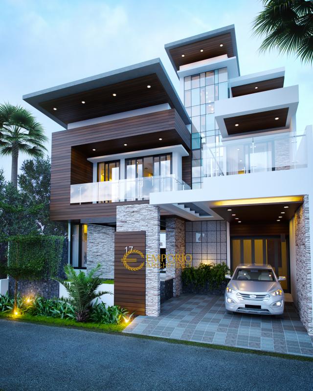 Desain Rumah Modern 2 Lantai Keluarga Bapak Andrika di  Tangerang