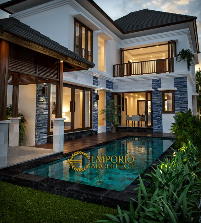 Gambar 3 Desain Rumah Villa Bali 3 Lantai Bapak Ade di  Gianyar, Bali