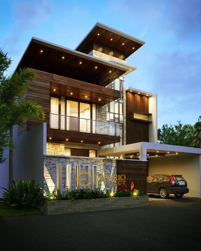 Gambar 2 Desain Rumah Modern 3 Lantai Bapak Adrian di  Jakarta