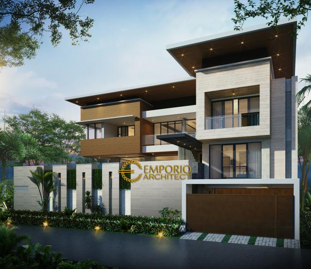 Gambar 3 Desain Rumah Modern 2 Lantai Bapak Alex II di  Jakarta