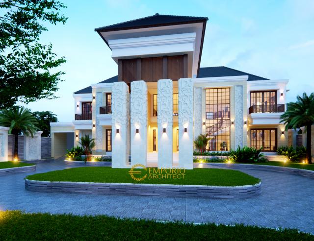 Desain Rumah Villa Bali 2 Lantai Bapak Andre II di Medan, Sumatera Utara