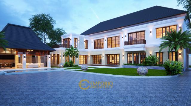 Desain Rumah Villa Bali 2 Lantai Bapak Andre II di Medan, Sumatera Utara