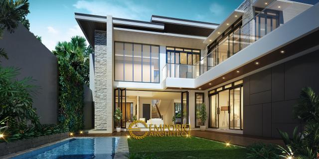 Gambar 3 Desain Rumah Modern 3 Lantai Bapak Andry di  Bandung