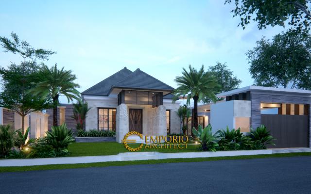 #1floorhousedesign - Mr. Anwar Villa Bali House 1 Floor Design - Palangka Raya, Kalimantan Tengah - Code 10898