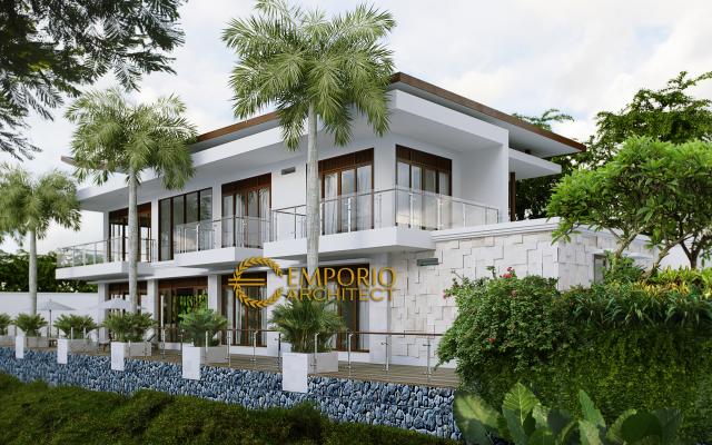 Gambar 3 Desain Rumah Modern 2 Lantai Bapak Boy Manuel di  Puncak Bogor